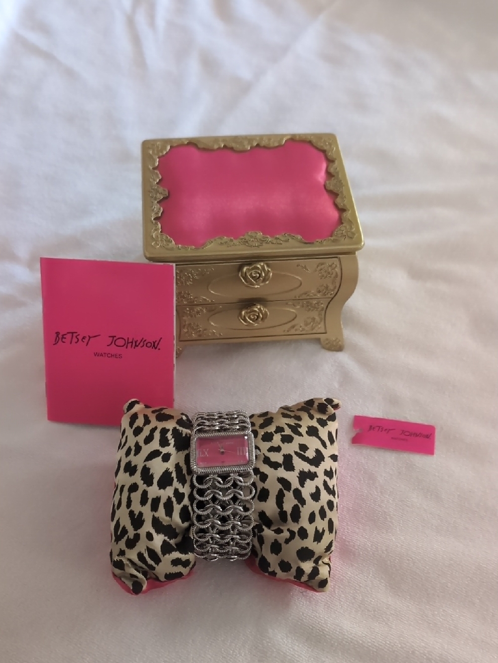 Betsey Johnson Silver  Bracelet Watch